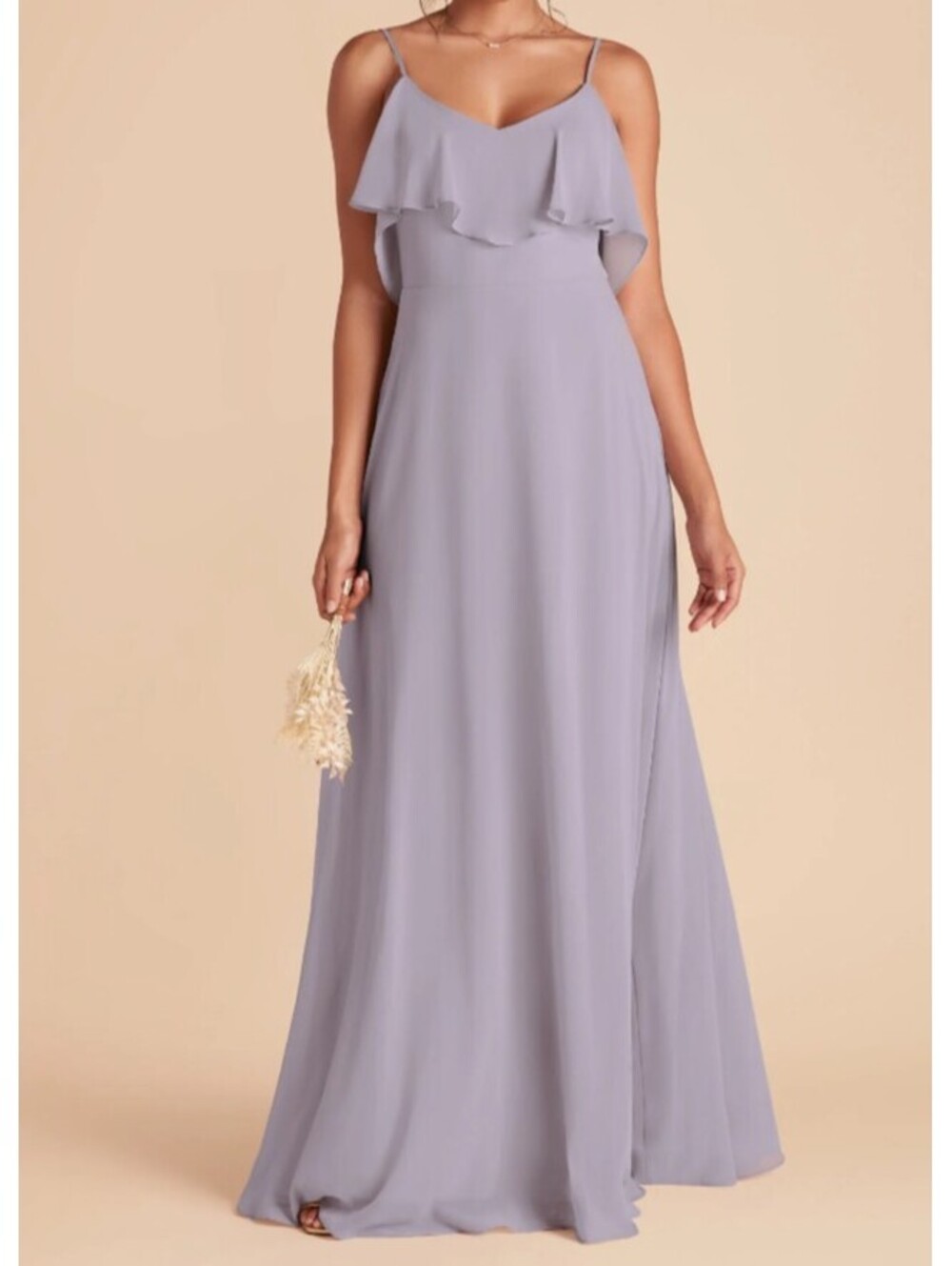 BIRDY GREY Jane dusty lilac cold shoulder maxi bridesmaids dress sz M